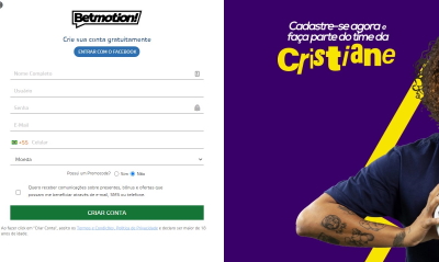 Criar conta na casa de apostas Betmotion